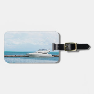Étiquette À Bagage Yacht au mouillage