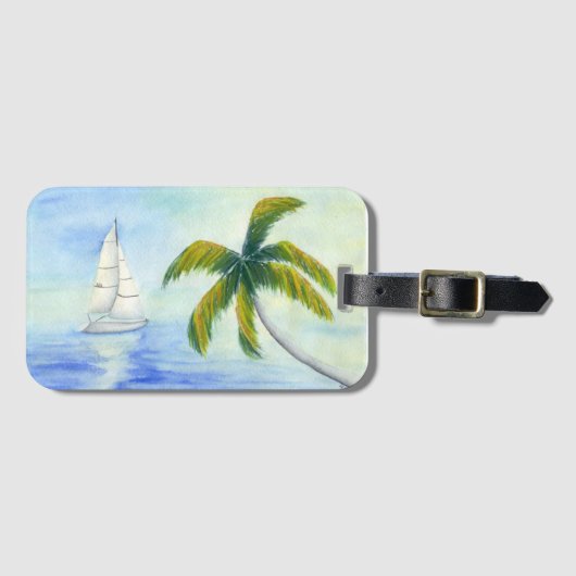 Étiquette À Bagage Yacht sur la mer Palma (Devant Horizontal)