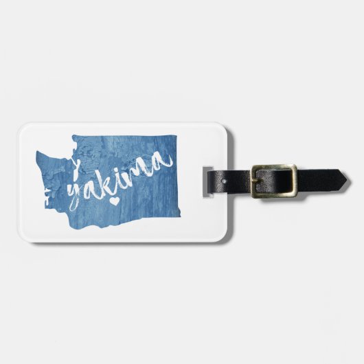 Étiquette À Bagage Yakima Washington Wood Grain (Devant horizontal)