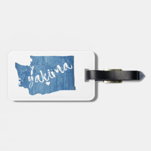 Étiquette À Bagage Yakima Washington Wood Grain