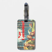 Étiquette À Bagage Yay Camping Dans La Pluie (Dos Vertical)