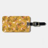 Étiquette À Bagage Yellow background flowers (Devant horizontal)