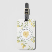 Étiquette À Bagage Yellow Lemons Fruit Lemonade (Devant Vertical)