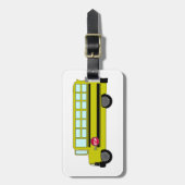 Étiquette À Bagage Yellow School Bus with Stop Sign (Devant Vertical)