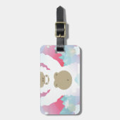 Étiquette À Bagage yeti rose (Devant Vertical)