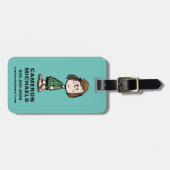 Étiquette À Bagage Yeux roulants à la menthe poivrée (Devant horizontal)