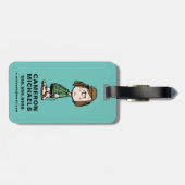 Étiquette À Bagage Yeux roulants à la menthe poivrée (Dos horizontal)