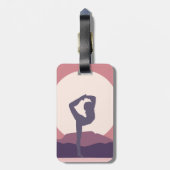 Étiquette À Bagage Yoga dans le pourpre (Dos Vertical)