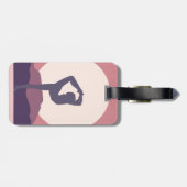 Étiquette À Bagage Yoga dans le pourpre (Dos horizontal)