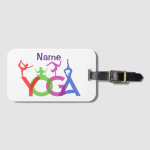 Étiquette À Bagage Yoga Poses Silhouettes Thunder_Cove