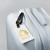 Étiquette À Bagage Yoga Studio Instructeur Méditation Pose Bodhi Leaf