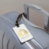 Étiquette À Bagage Yoga Studio Instructeur Méditation Pose Bodhi Leaf