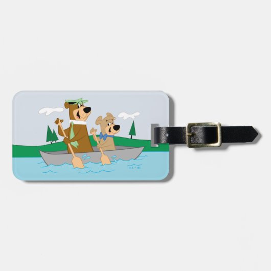 Étiquette À Bagage Yogi Bear et Boo Boo Fun Canoe Adventure (Devant horizontal)