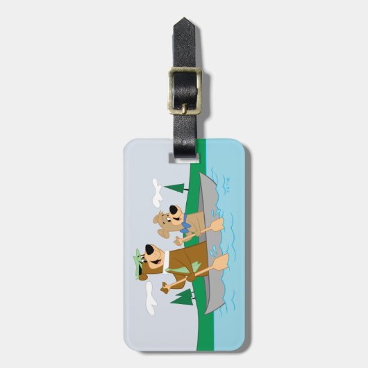 Étiquette À Bagage Yogi Bear et Boo Boo Fun Canoe Adventure (Devant Vertical)