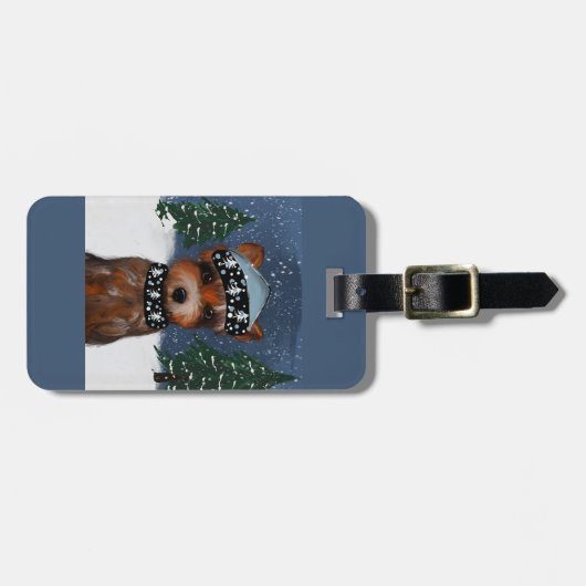 Étiquette À Bagage Yorkie (Devant horizontal)