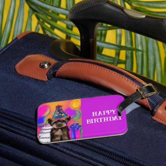 ÉTIQUETTE À BAGAGE YORKIE POO (Insitu Rectoal 3)