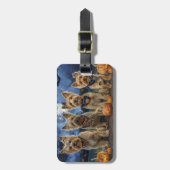 Étiquette À Bagage Yorkipoo Halloween Éffrayant (Devant Vertical)