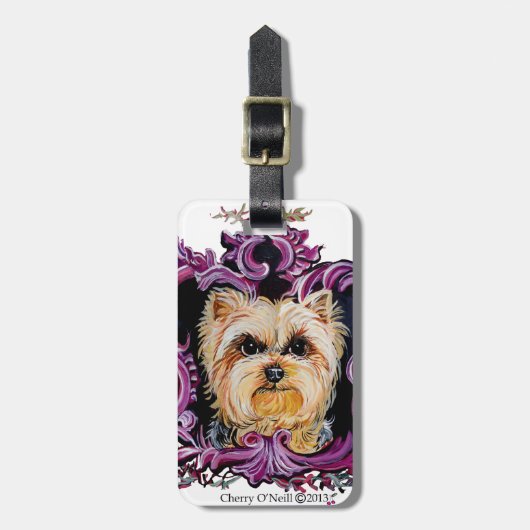 Étiquette À Bagage Yorkshire Terrier (Devant Vertical)
