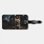 Étiquette À Bagage Yorkshire Terrier Halloween effrayant (Dos horizontal)