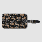 Étiquette À Bagage Yorkshire Terrier Paws et Bones Yorkie Chien (Devant Horizontal)