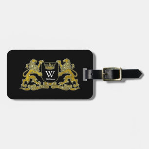 Étiquette À Bagage Your Coat of Arms Monogram and Color