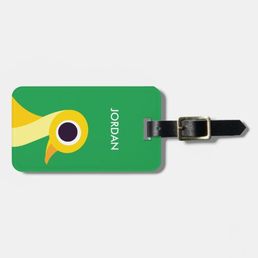 Étiquette À Bagage Zander le canard (Devant horizontal)