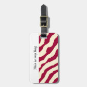 Étiquette À Bagage Zebra Fur Motif (Devant Vertical)