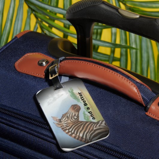 Étiquette À Bagage Zebra Portrait, Amboseli : l'Esprit de la Savanna (Insitu Rectoal 1)