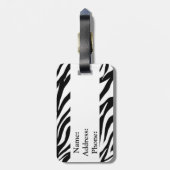 Étiquette À Bagage Zebra Stripes (Dos Vertical)