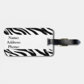 Étiquette À Bagage Zebra Stripes (Dos horizontal)