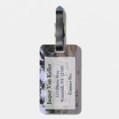 Étiquette À Bagage Zebra Twins Double Take Photo (Dos Vertical)