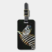 Étiquette À Bagage Zèbre à rayures noir et blanc en Afrique (Devant Vertical)