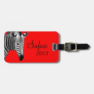 Étiquette À Bagage Zèbre de safari