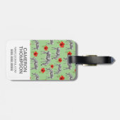 Étiquette À Bagage Zèbres faits sur commande de photo parmi des (Dos horizontal)