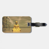 Étiquette À Bagage Zen Bouddha méditant (Dos horizontal)