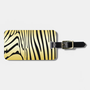 Étiquette À Bagage Zesty Zebra Yellow