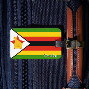 Étiquette À Bagage Zimbabwe Bagages Tags, patriotique Zimbabwe Drapea