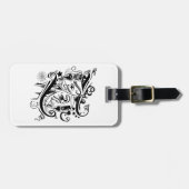 Étiquette À Bagage Zodiac - Gemini - Noir & Blanc (Devant horizontal)