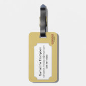 Étiquette À Bagage Zodiaque : Cancer, C1350 (Dos Vertical)