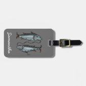 Étiquette À Bagage Zodiaque : Poissons en couleurs (Devant horizontal)