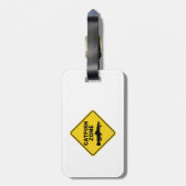 Étiquette À Bagage Zone de pêche (Dos Vertical)