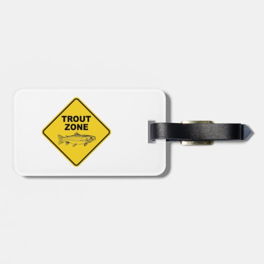Étiquette À Bagage Zone de pêche à la truite (Dos horizontal)