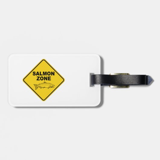 Étiquette À Bagage Zone de pêche saumon (Dos horizontal)
