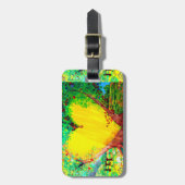 étiquette à bagages coeur or (Devant Vertical)