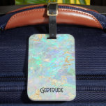 étiquette à bagages opale cristal<br><div class="desc">étiquette de bagages opale texture</div>