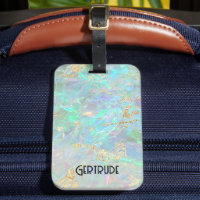 étiquette à bagages opale cristal