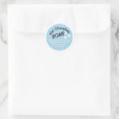 Étiquette à bombe à cacao chaud, étiquette de l'en (Sac)