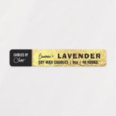 Étiquette à bougie mince à huile d'or (Design 1)