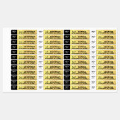 Étiquette à bougie mince à huile d'or (Feuille)