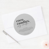 Étiquette à bougie moderne ronde (Enveloppe)